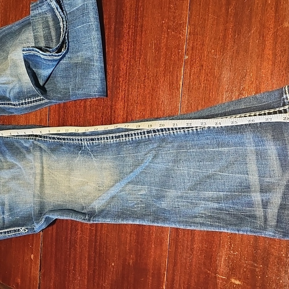 Rock Revival Dark Blue Denim with White Stitching - Picture 14 of 16